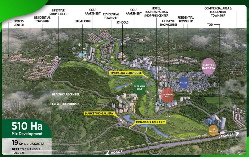 cimanggis golf estate masterplan